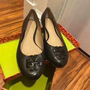 Tory Burch Lowell 2 Black Ballet Flats